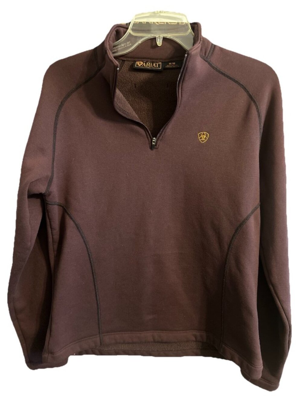 Ariat Women Plum Purple Ariat Quarter Zip Long Sleeve Performance Top Medium